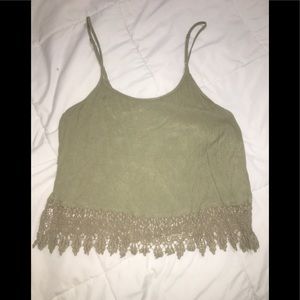 Olive green tank top